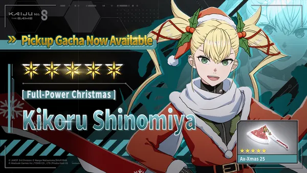 Image for Kaiju No. 8 The Game Adds Playable 5-Star Christmas Kikoru and New Raid Battle Event